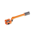 Motorcycle & Bicycle Chain Cleaning Brush Tool, Dual-Head 3-Sided Scrubber for Sprockets, Orange