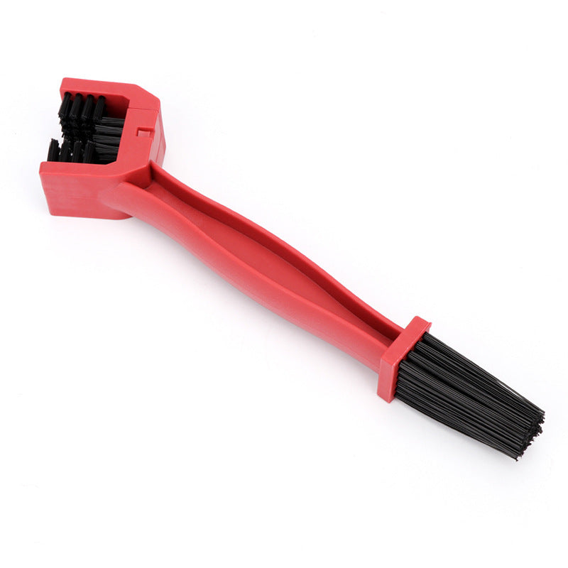 Motorcycle & Bicycle Chain Cleaning Brush, Dual-Head 3-Sided Scrubber Tool for Bike Gears and Cassettes