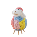 Large Wool Felt Sheep Figurine, Multicolor Animal Tabletop Decor
