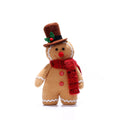 Gingerbread Plush Holiday Decoration, Polyester Fabric Shelf Figurine